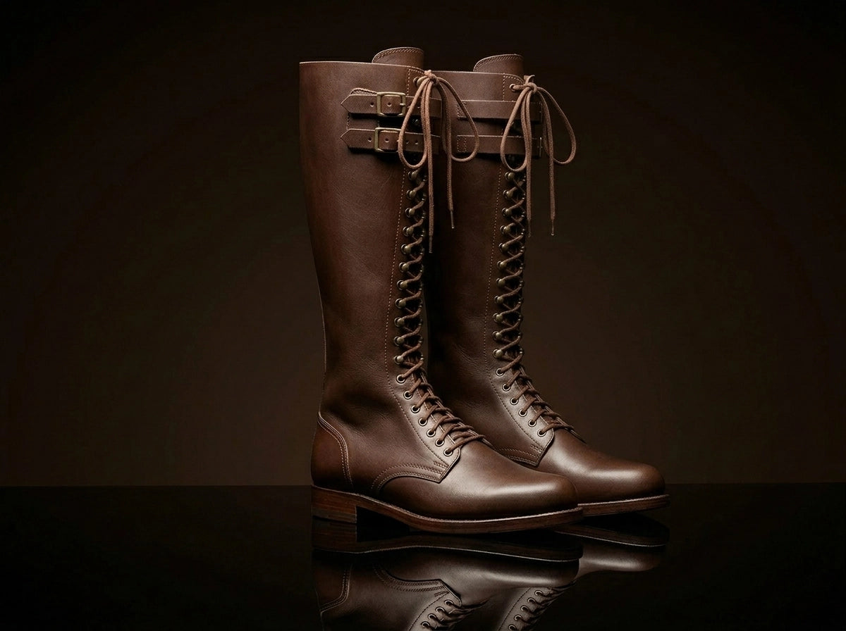 Pair of authentic German SA Kampfzeit tall boots by NOIRTIDE