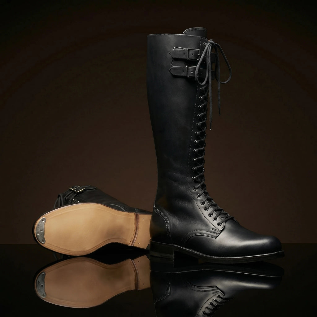 German SA Kampfzeit tall leather boots — handmade to historical spec by NOIRTIDE