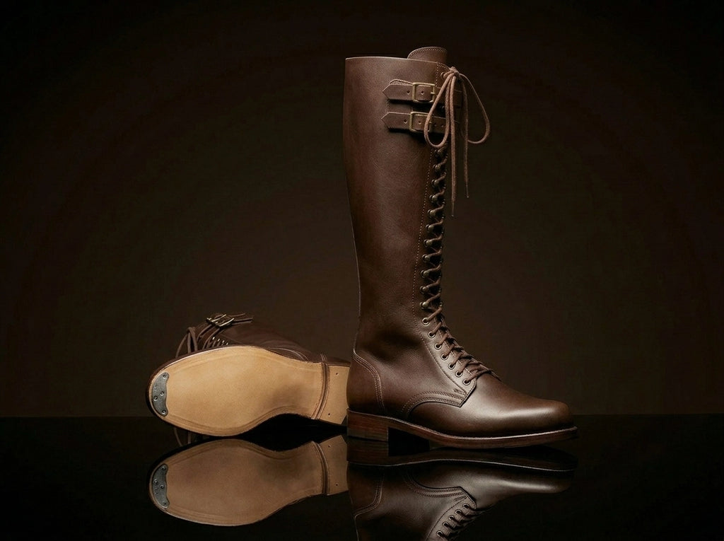German SA Kampfzeit tall leather boots — handmade to historical spec by NOIRTIDE