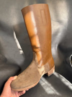 WWII jackboots in black leather — handmade Wehrmacht reenactment footwear by NOIRTIDE