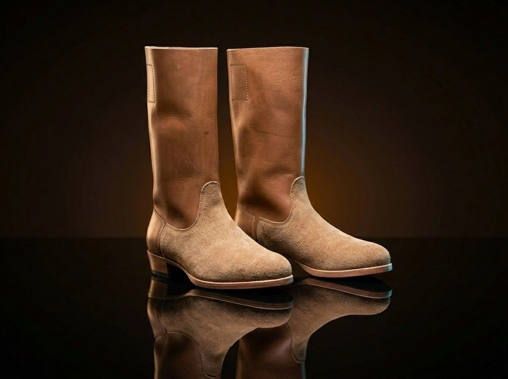 WWII jackboots in black leather — handmade Wehrmacht reenactment footwear by NOIRTIDE