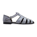 Noirtide Gray Calf Leather Men Sandal