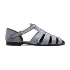 Noirtide Gray Calf Leather Men Sandal