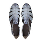 Noirtide Gray Calf Leather Men Sandal