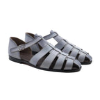 Noirtide Gray Calf Leather Men Sandal