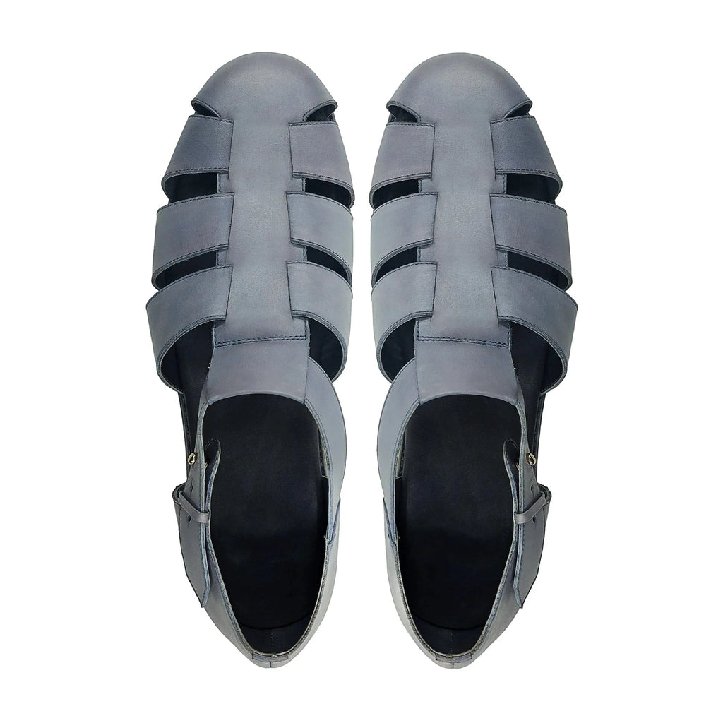 Noirtide Grey Leather Men Sandal