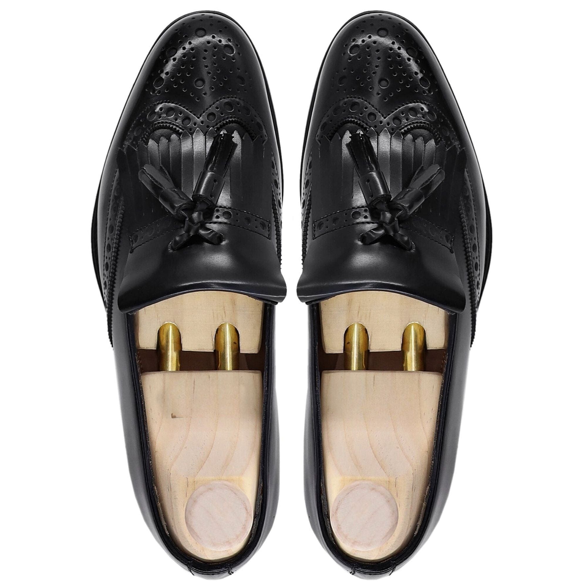 noirtide Hand-Made Custom Men's Black Calf Leather Loafer