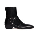 noirtide Handmade Custom Black Calf Leather Jodhpur Boots