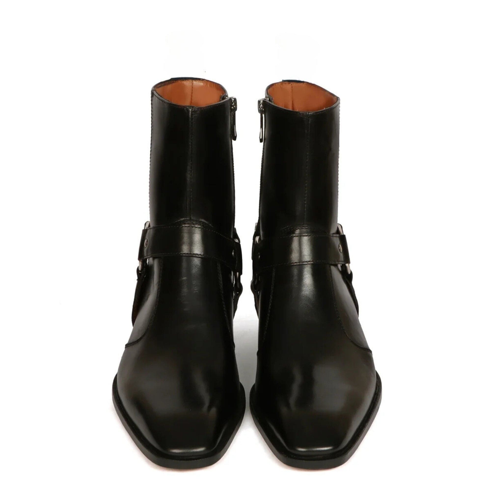 noirtide Handmade Custom Black Calf Leather Jodhpur Boots