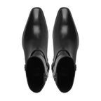 noirtide Handmade Custom Black Leather Jodhpur Boots For Men