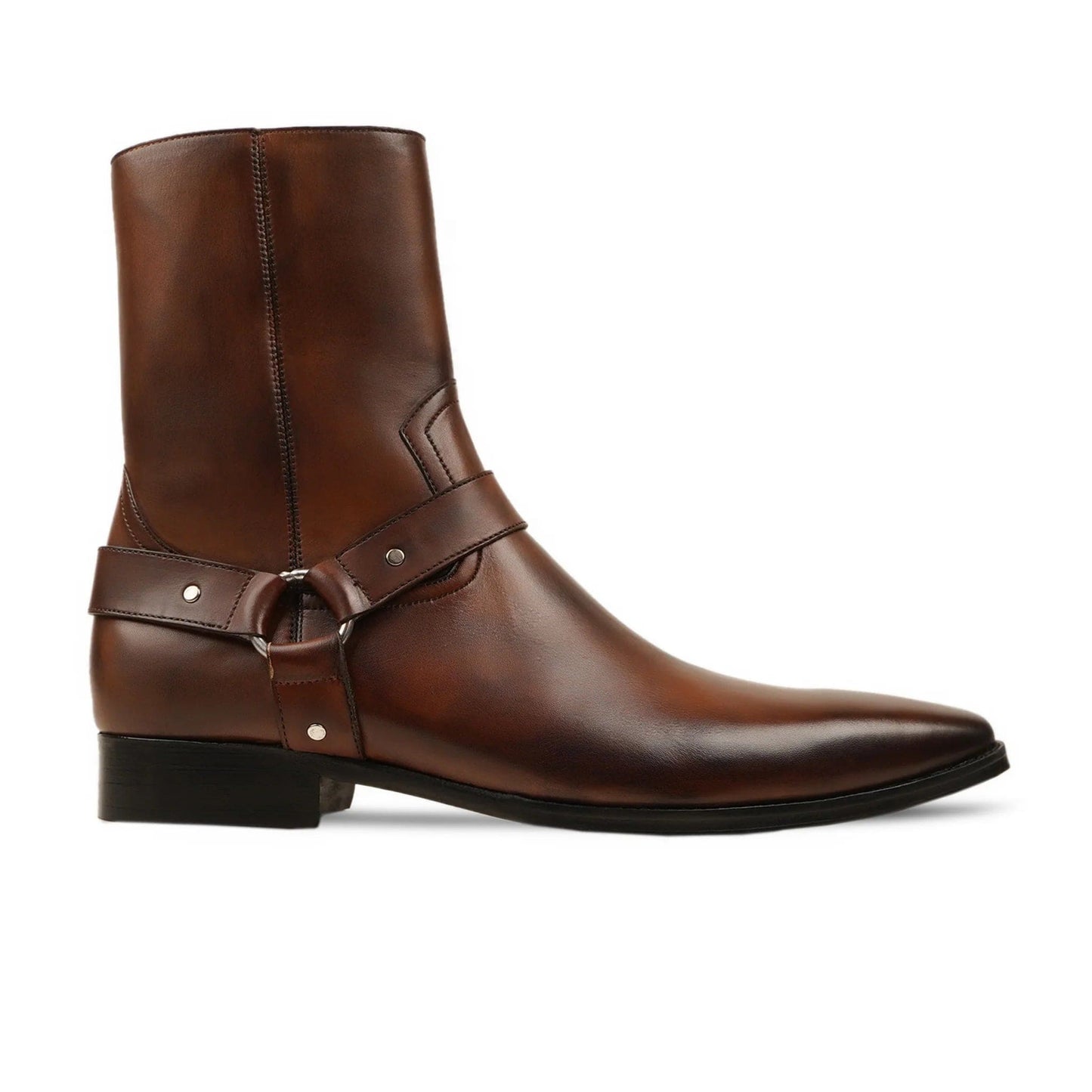 noirtide Handmade Custom Black Leather Jodhpur Boots For Men