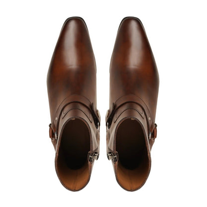 noirtide Handmade Custom Black Leather Jodhpur Boots For Men