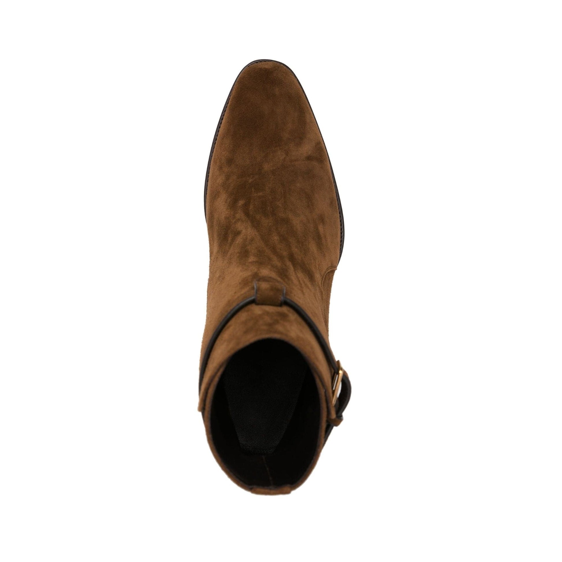 noirtide Handmade Custom Brown Calf Leather Ankle Boots For Men