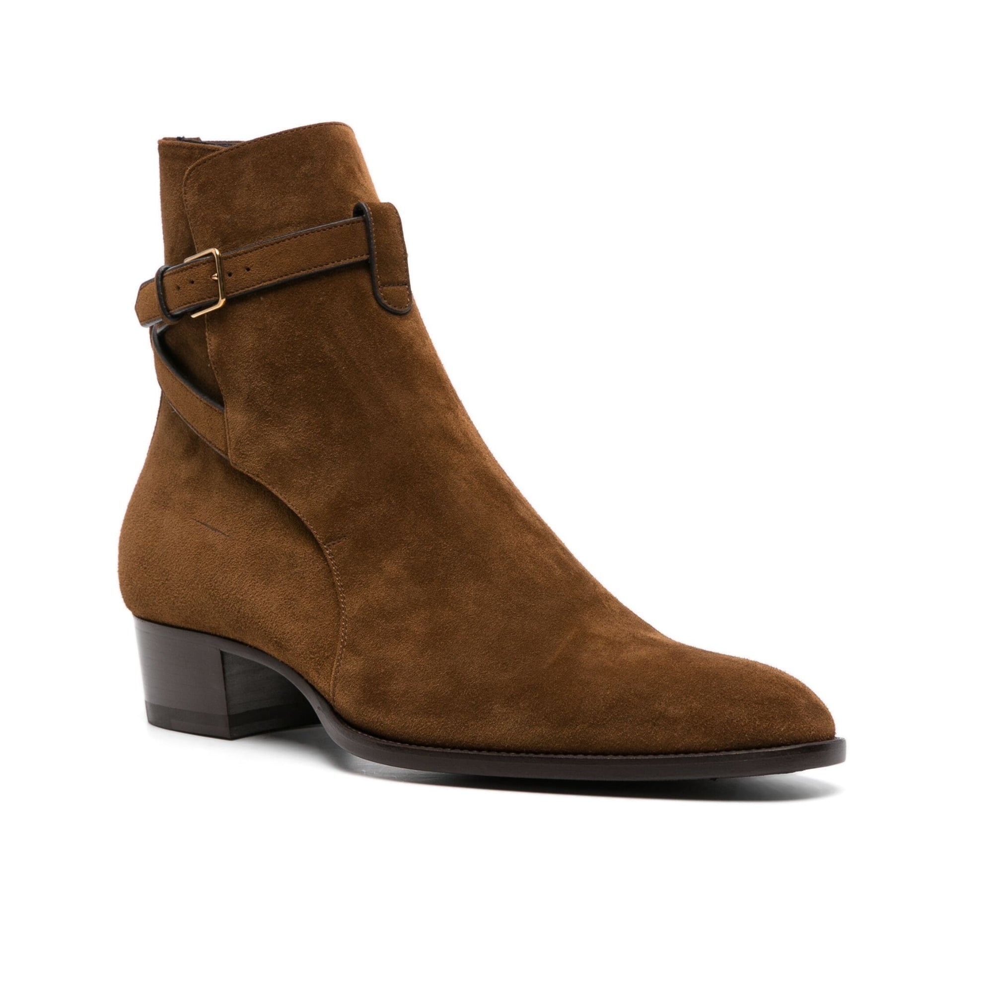 noirtide Handmade Custom Brown Calf Leather Ankle Boots For Men