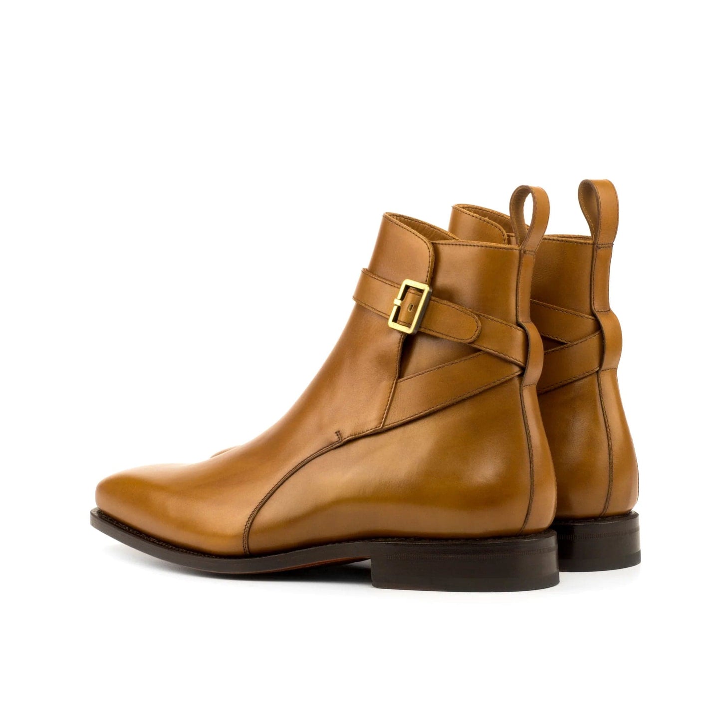 noirtide Handmade Custom Brown Calf Leather Jodhpur Boots