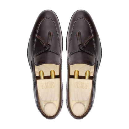 Noirtide Handmade Custom Brown Leather Mens Loafers