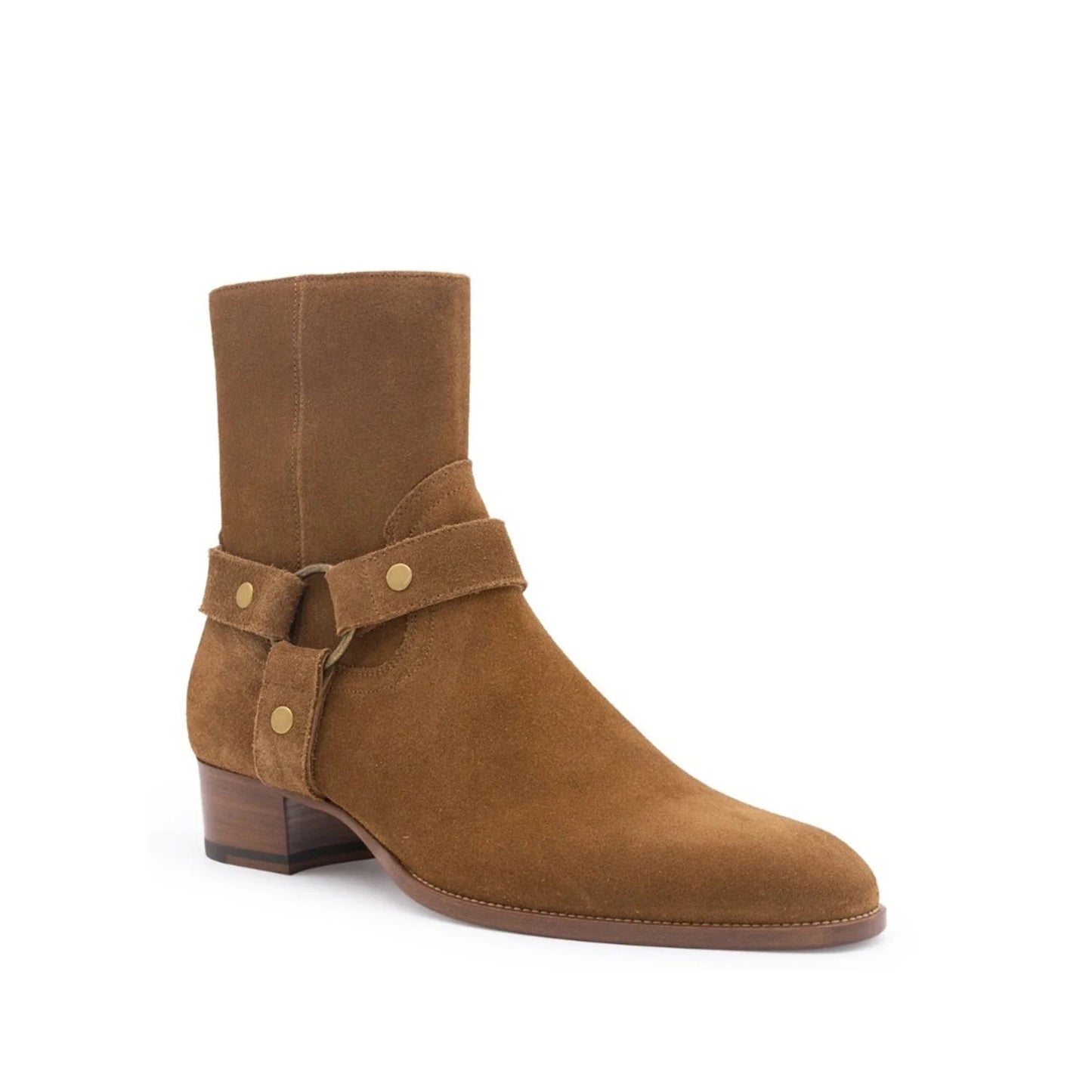 noirtide Handmade Custom Brown Suede Ankle Boots