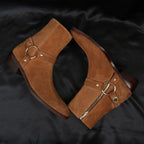 noirtide Handmade Custom Brown Suede Leather Jodhpur Boot For Mens