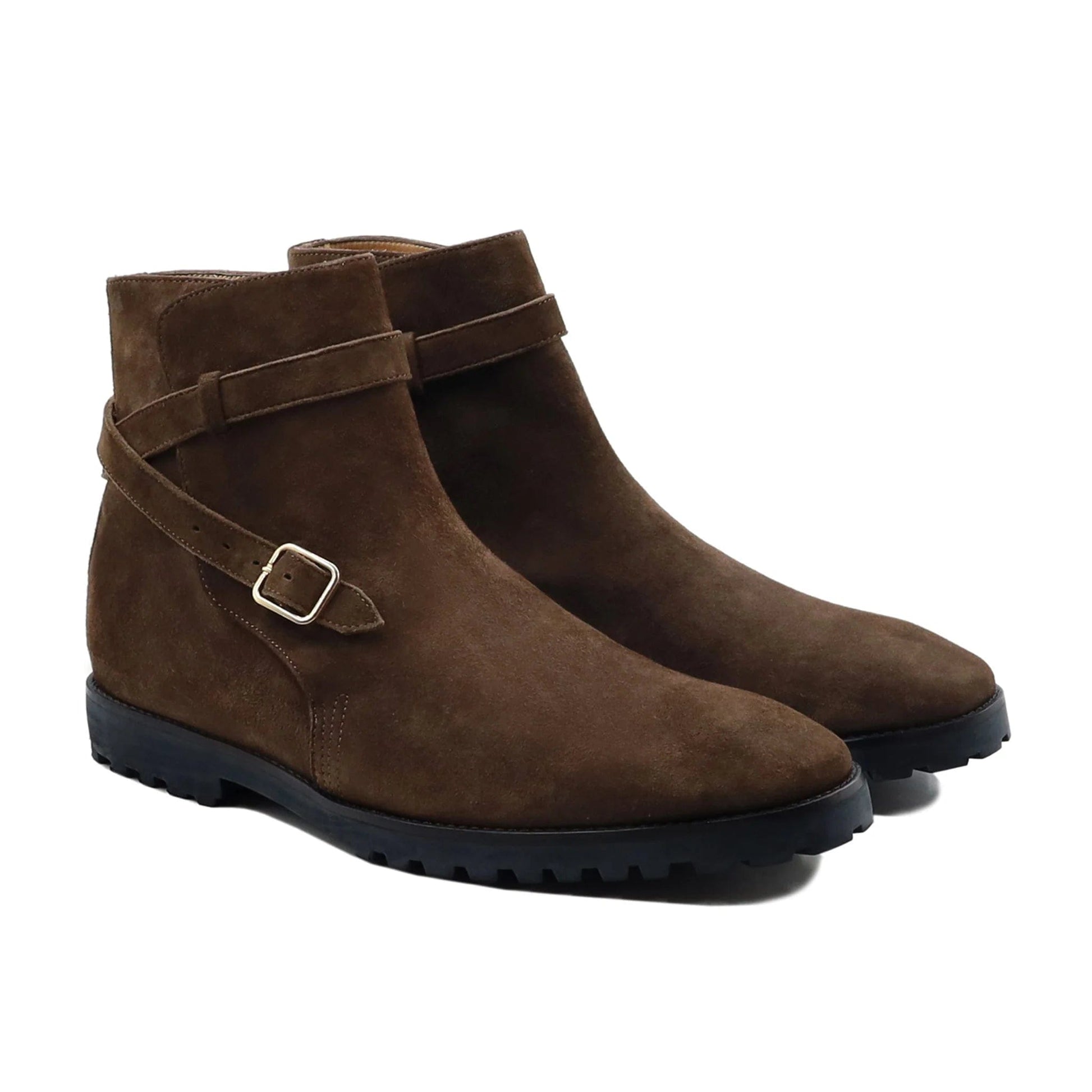 noirtide Handmade Custom Brown Suede Leather Jodhpur Boots For Men