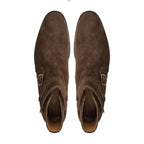 noirtide Handmade Custom Brown Suede Leather Jodhpur Boots For Men