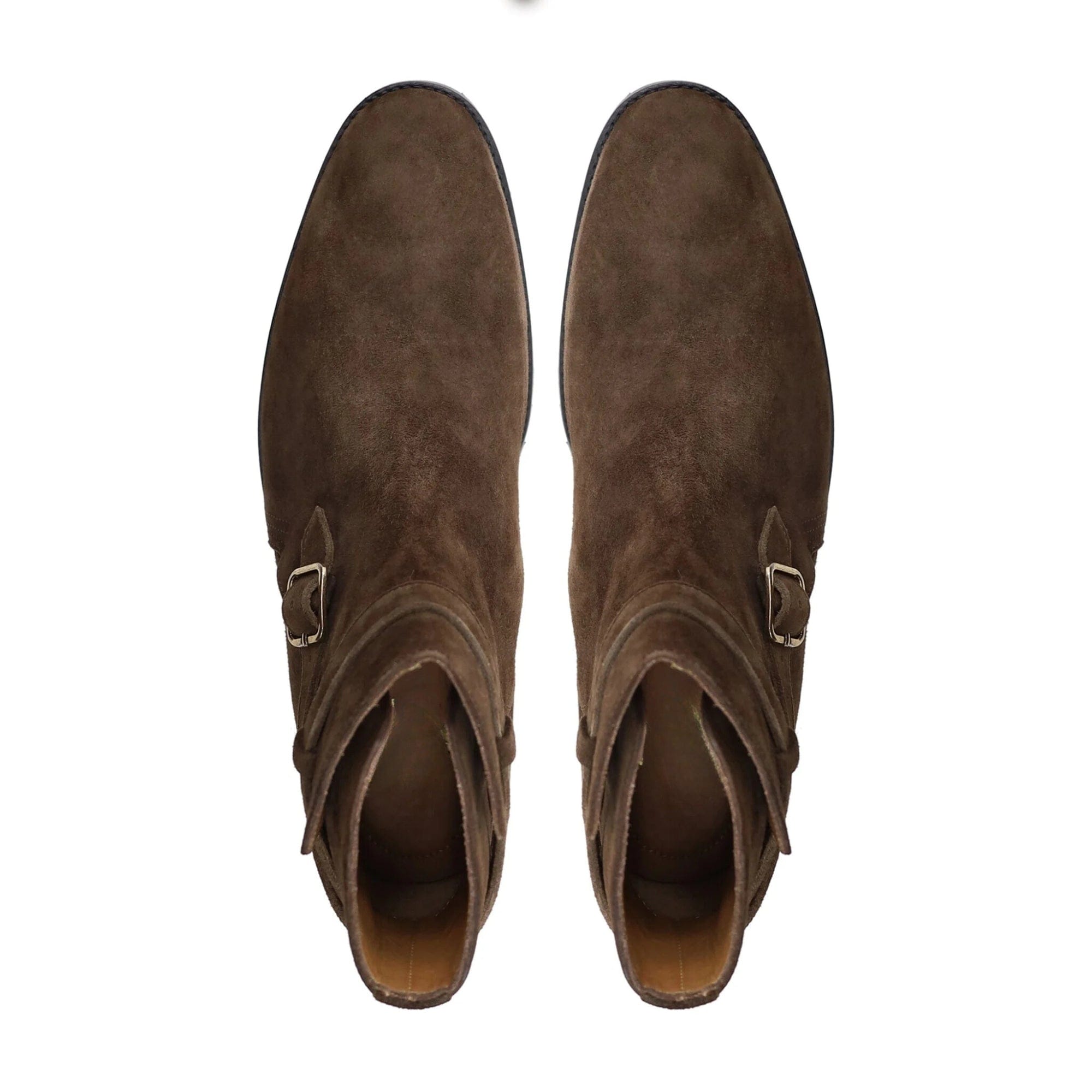 noirtide Handmade Custom Brown Suede Leather Jodhpur Boots For Men