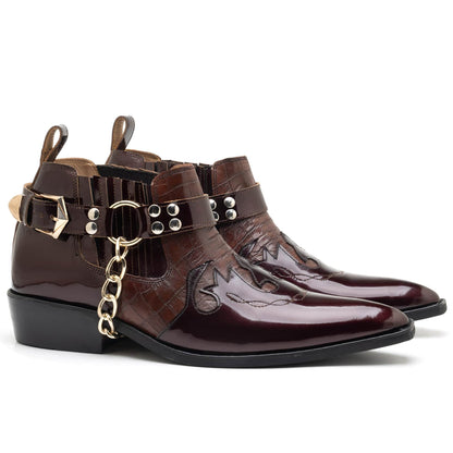 noirtide Handmade Custom Leather Cowboy Boots For Men