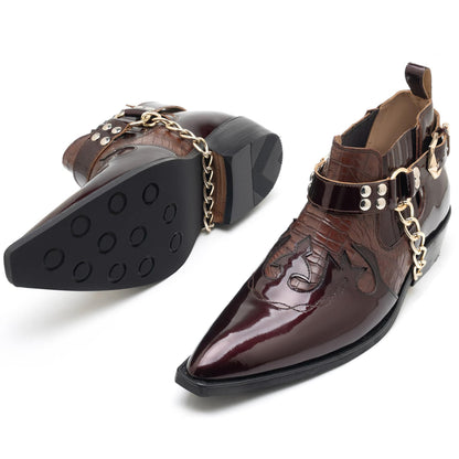 noirtide Handmade Custom Leather Cowboy Boots For Men