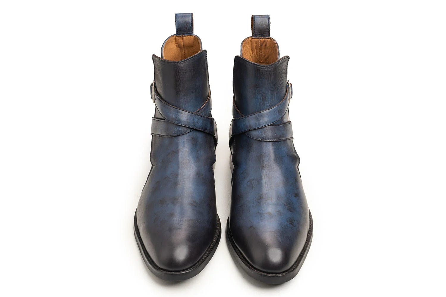 noirtide Handmade, Custom Leather Men Blue Jodhpur Boots, Horse Riding Boots