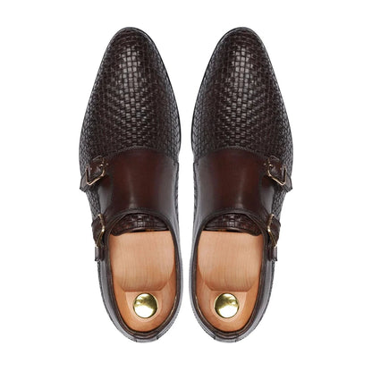 noirtide Handmade Custom Men Brown Leather Shoes