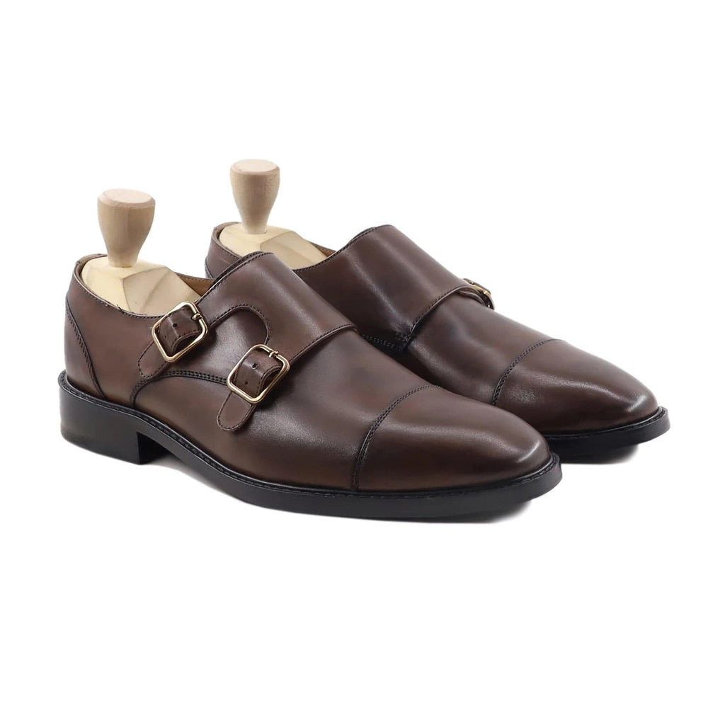 noirtide Handmade Custom Men Calf Leather Double Monkstrap Shoes