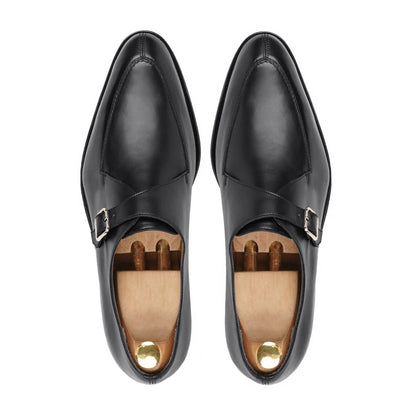 noirtide Handmade Custom Men Leather Monkstrap Shoes
