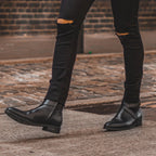 noirtide Handmade Custom Men's Black Calf Leather Jodhpur Boo