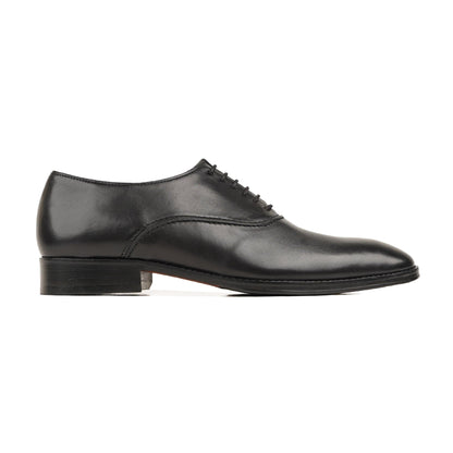 noirtide Handmade, Custom Men's Black Calf Leather Oxford Shoe