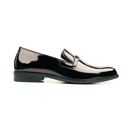 noirtide Handmade, Custom Men's Black Patent Leather Loafer