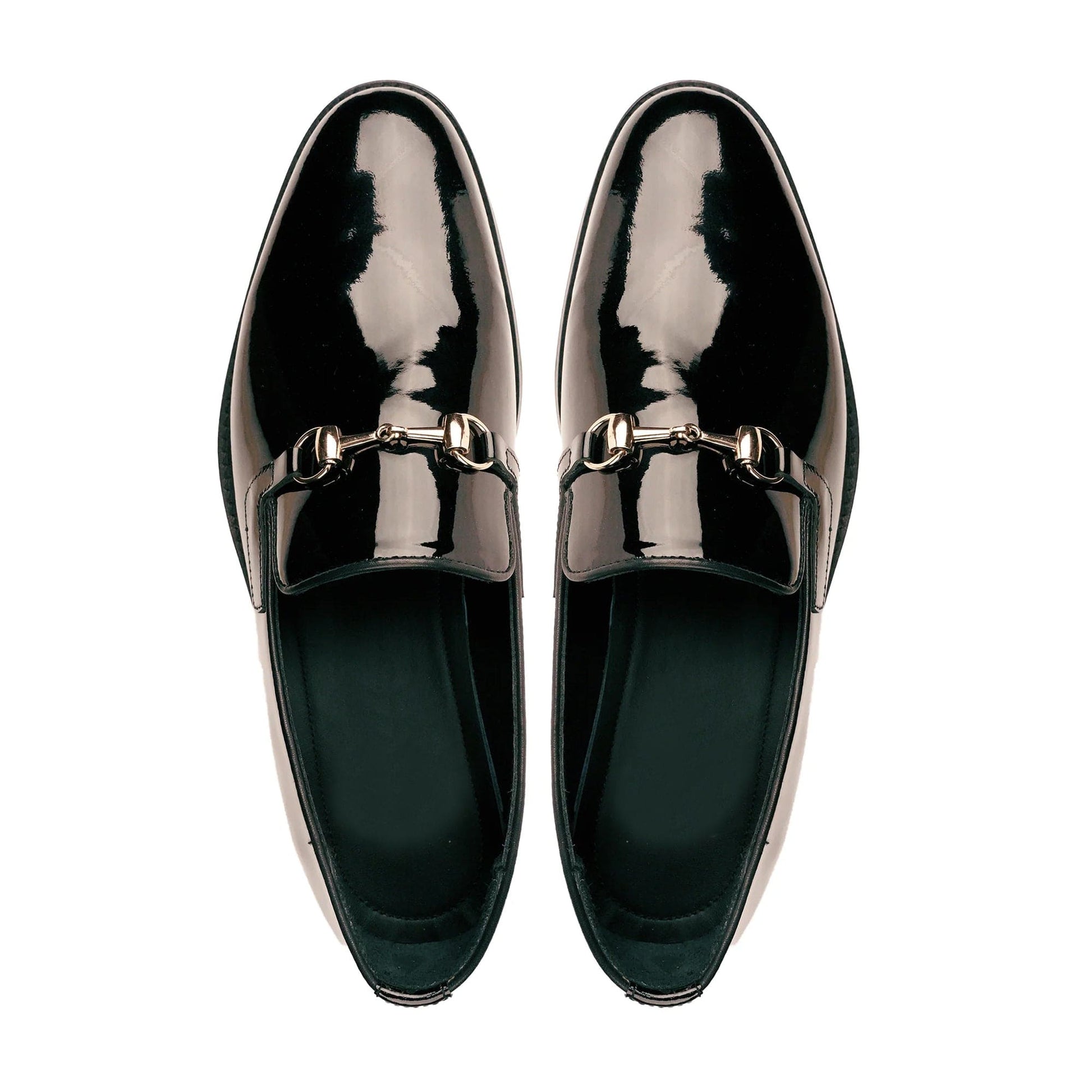 noirtide Handmade, Custom Men's Black Patent Leather Loafer