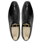 noirtide Handmade, Custom Men's Black Patent Leather Wholecut Shoe