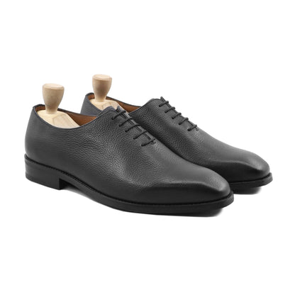 noirtide Handmade, Custom Men's BLACK PEBBLE GRAIN WHOLECUT