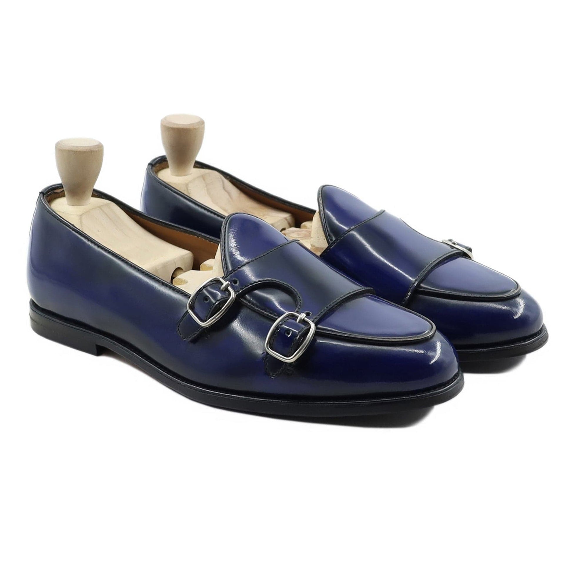 Bespoke Box Leather Blue Loafer for Men – Slip-On Dress Shoes