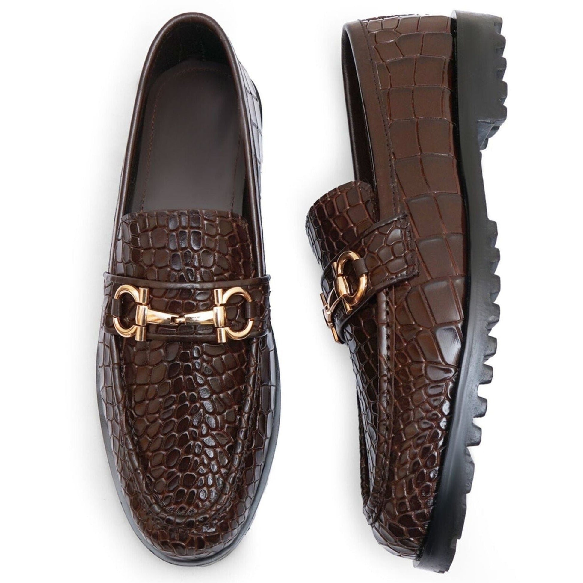 noirtide Handmade Custom Men's Buckled Loafers