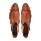 noirtide Handmade Custom Men's Burnish Tan Calf Leather Jodhpur