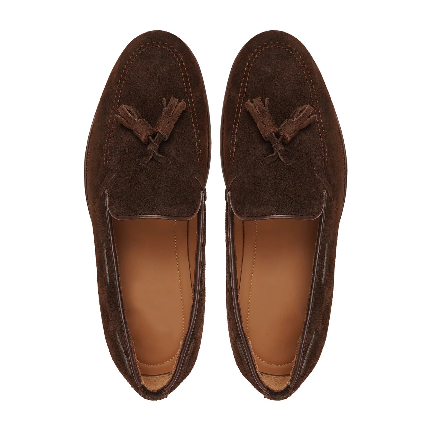 noirtide Handmade, Custom Men's Dark Brown Kid Suede Loafer