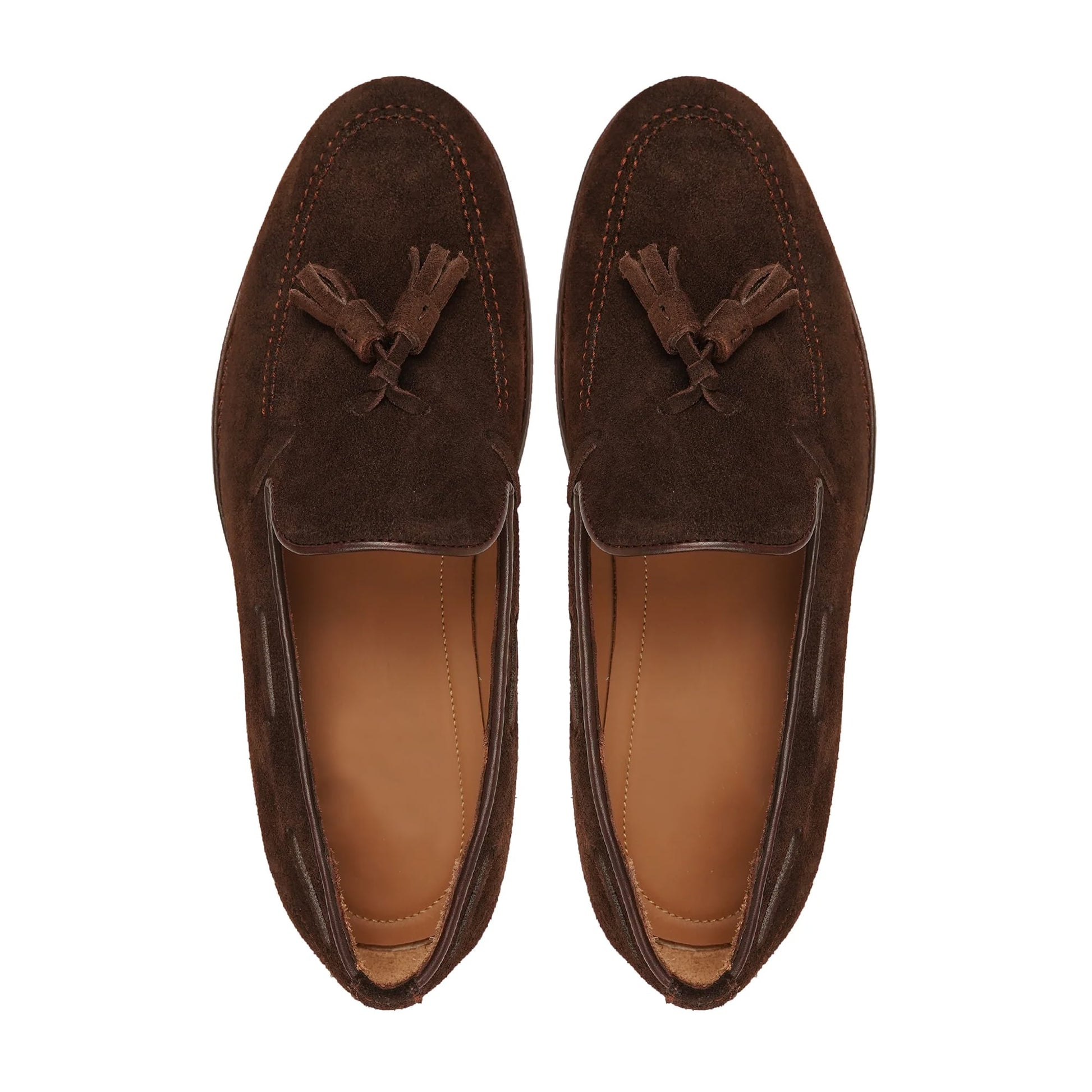 noirtide Handmade, Custom Men's Dark Brown Kid Suede Loafer