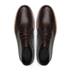 noirtide Handmade, Custom Men's Dark Brown Pebble Grain Chukka Boot