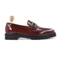 noirtide Handmade Custom Oxblood Calf Leather Mens Loafers