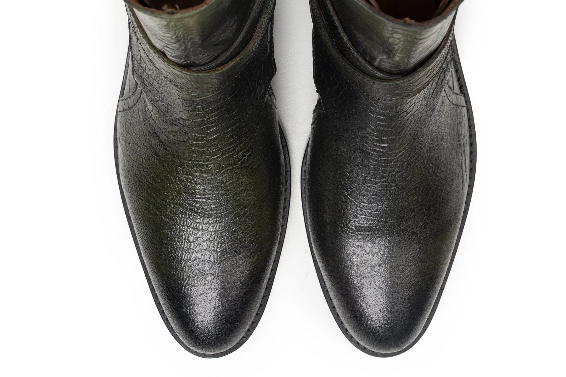 noirtide Handmade, Custom Snake Pattern Leather Men Jodhpur Boots