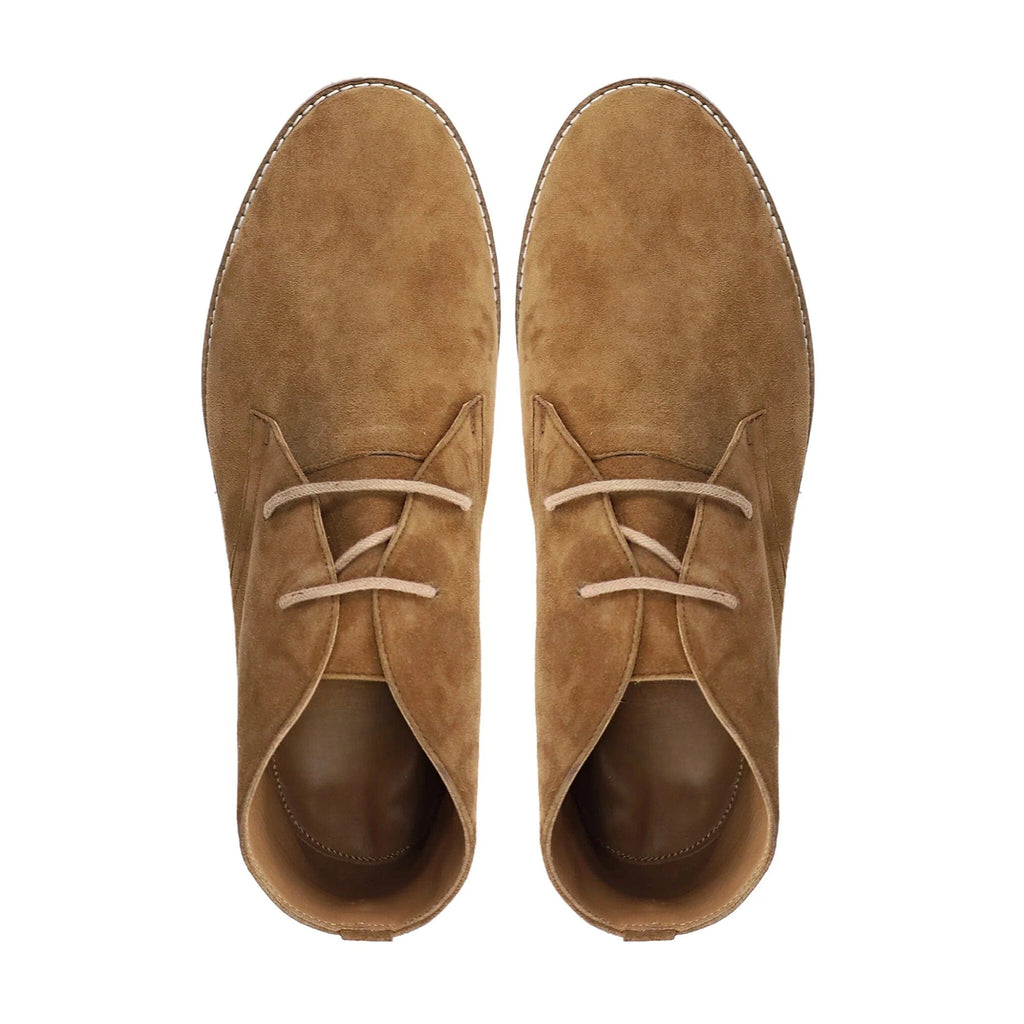 noirtide Handmade Custom Suede Leather Camel Dress Chukka Boots For Men