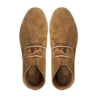 noirtide Handmade Custom Suede Leather Camel Dress Chukka Boots For Men