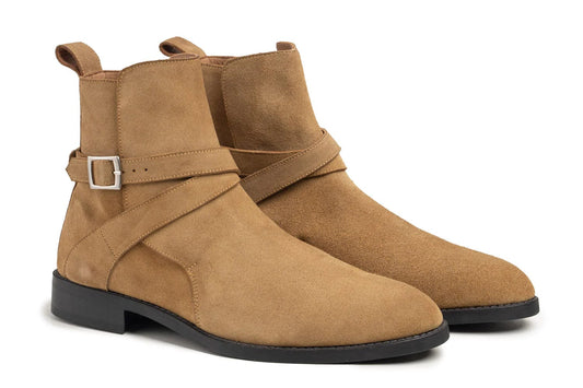 noirtide Handmade, Custom Suede Leather Men Jodhpur Boots