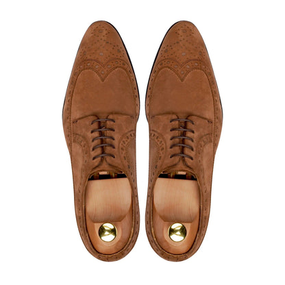 noirtide Men Shoes Handmade, Custom Suede Leather Men Oxford Shoes