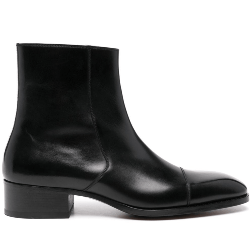 noirtide Handmade Customisable Black Leather Chelsea Boots For Men